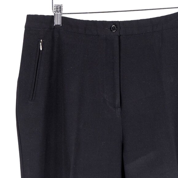 TanJay Petites Dress Pants 14P Womens Black Pleated Career Casual Elastic Waist - Picture 2 of 6